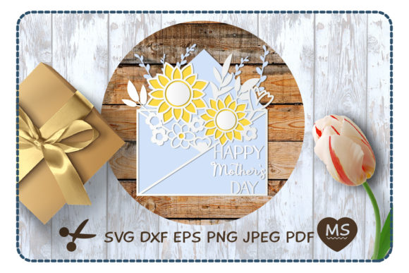3D Happy Mother's Day Flower Envelope