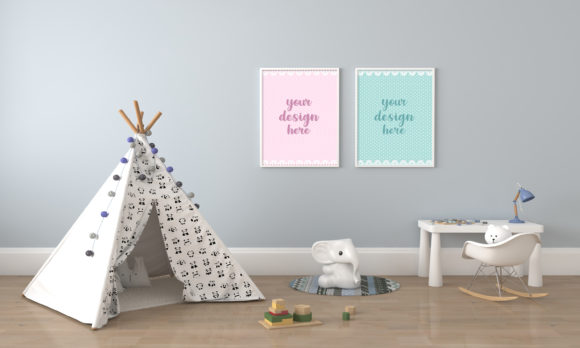 A Modern Kids Bedroom with a Teepee Tent