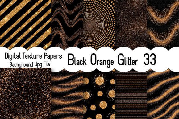 Black Orange Glitter Background: A Dazzling Design Asset