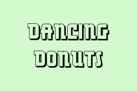 Dancing Donuts: A Bold 3D Display Typeface