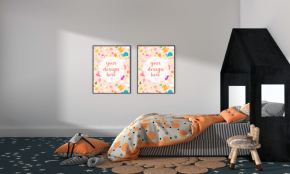 Design a Cheerful Kids' Room with This 3D Minimalist Mockup