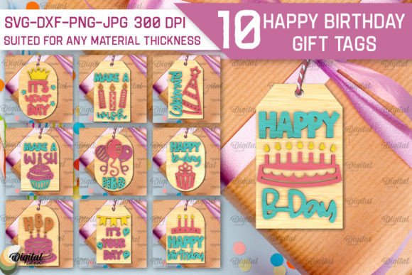 Elevate Your Presents with Lasercut Happy Birthday Gift Tags