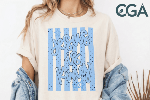 Make a Bold Statement with the Jesus is King PNG Design