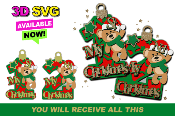 My First and Second Christmas Ornament: Festive Design Files
