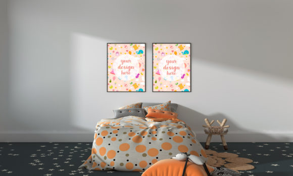 Positive Minimalist and Colorful Room: A 3D Rendering for Creatives