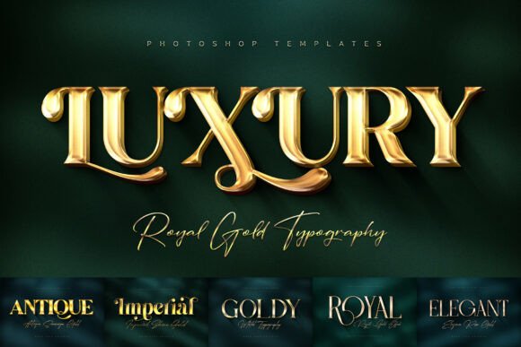 Royal Gold Lettering Text Effects