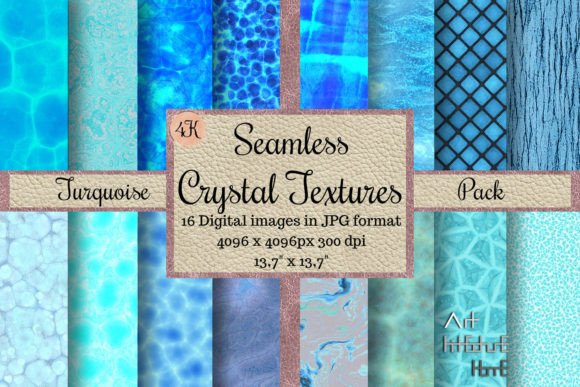 Seamless Crystal Textures - Turquoise