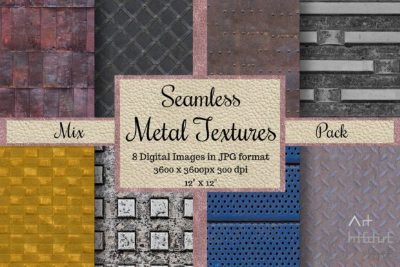 Seamless Metal Textures - Mix Pack: Premium Digital Papers