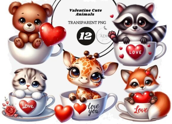 Valentine Cute Animals: Adorable Designs for Your Projects