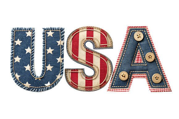 Vintage Flag USA Stitch PNG: Handcrafted Texture for Digital Design