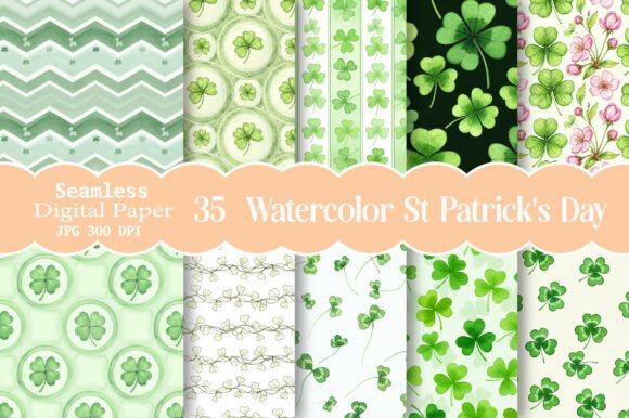 Watercolor St Patrick's Day Seamless